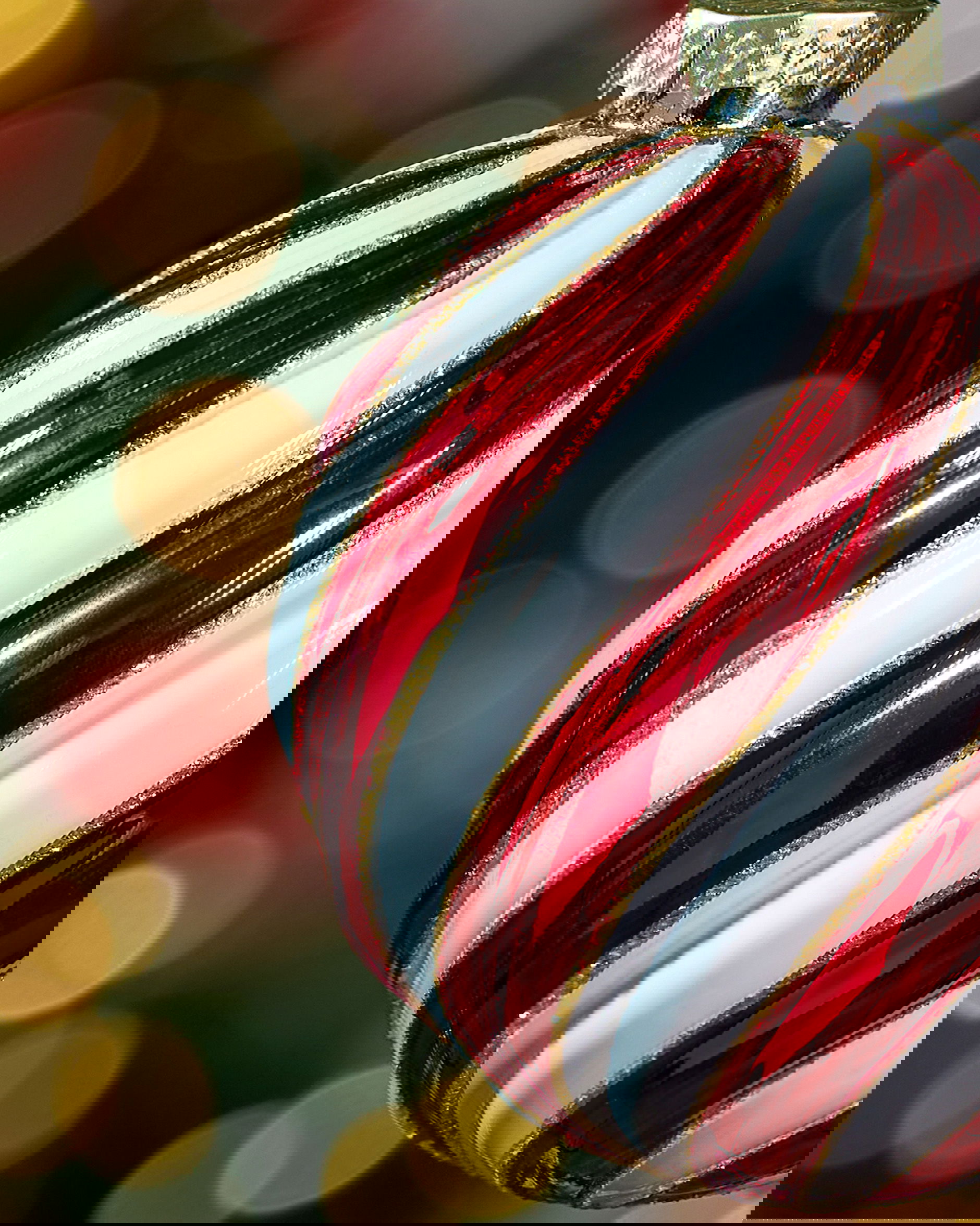 Melissa kerstbal rood/wit 8cm