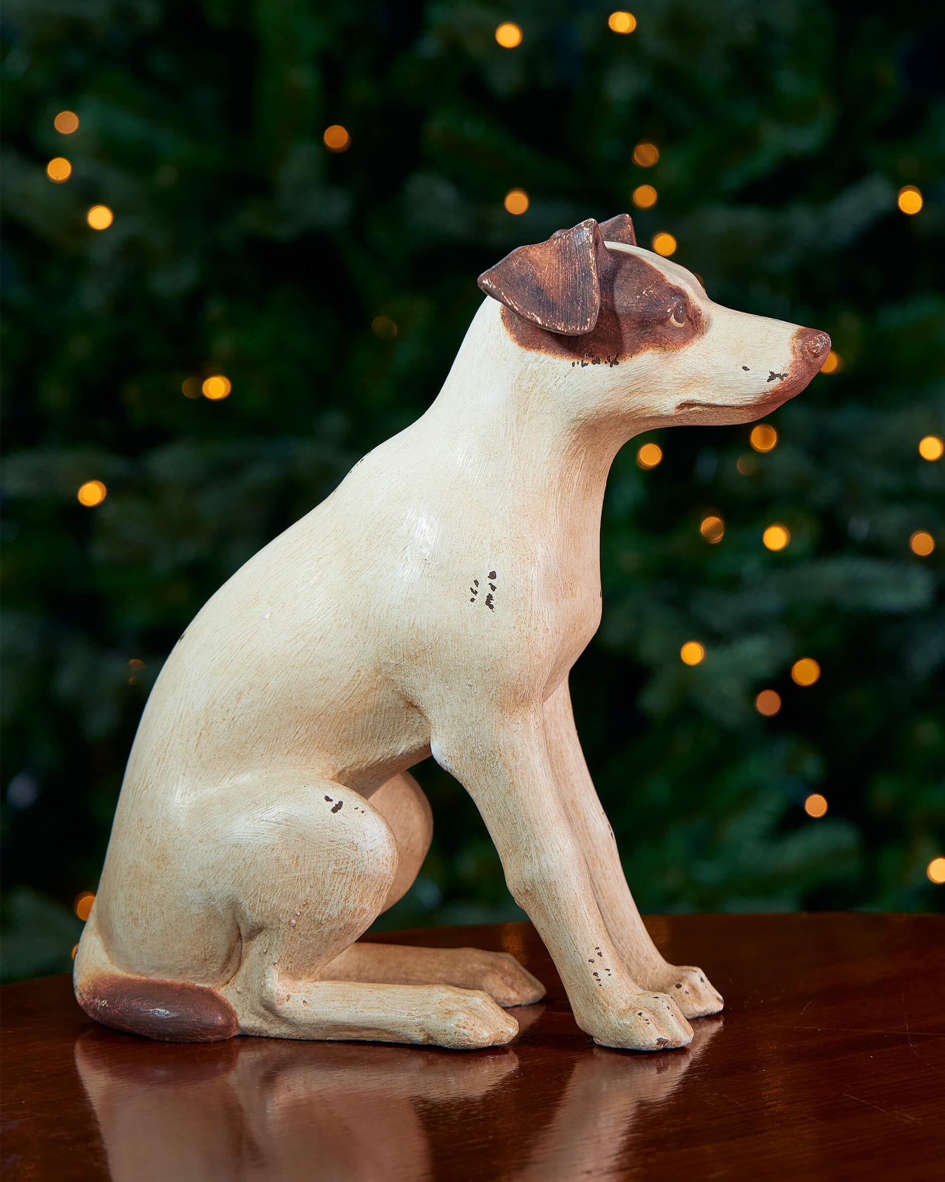 Jack Russel dörrstopp off-white