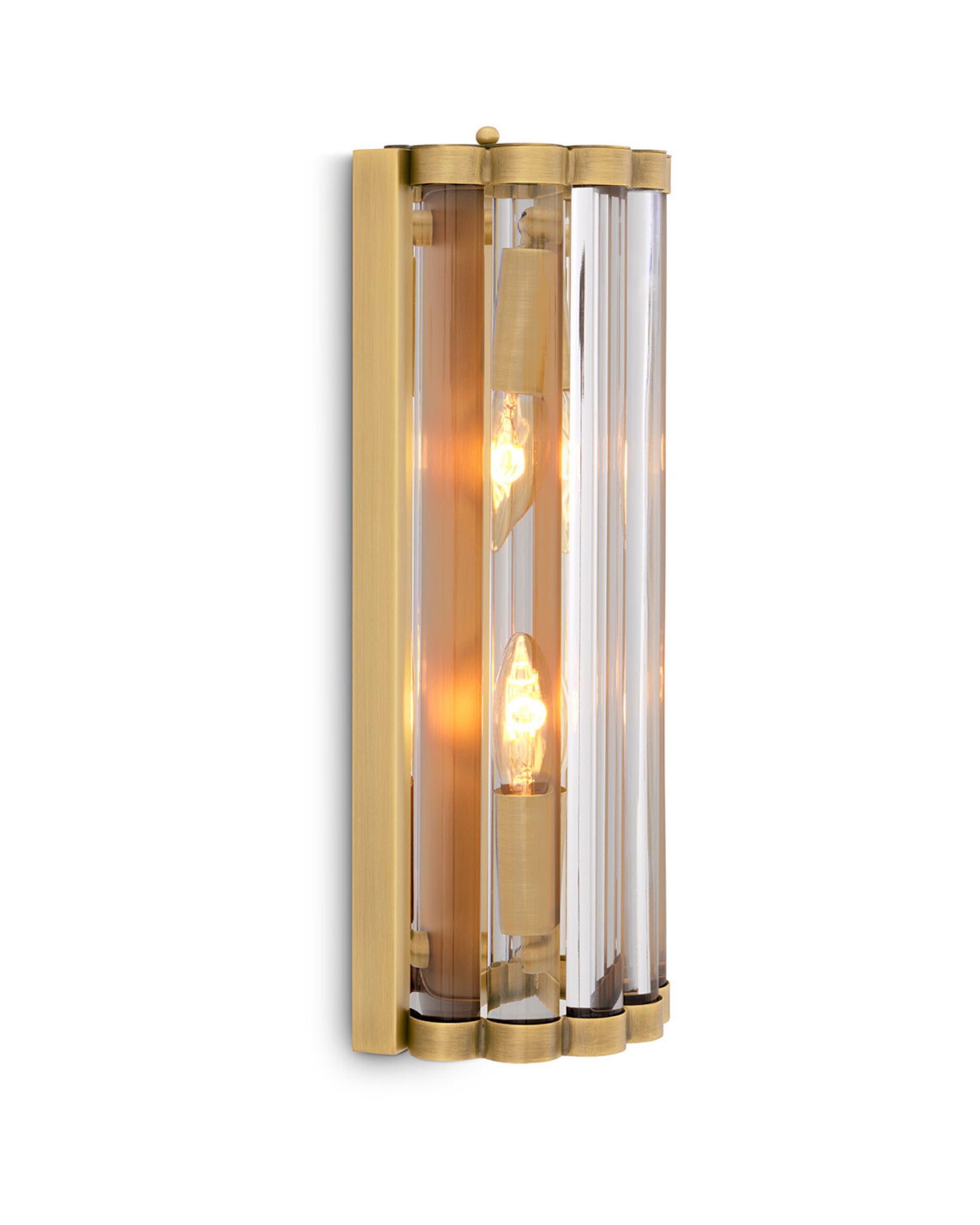 Amalfi wandlamp antiek messing