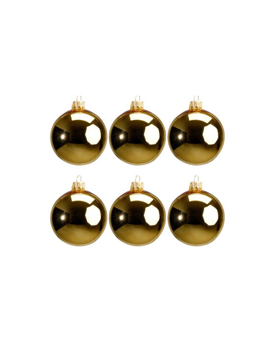Esther julkula guld Ø8cm 6-pack