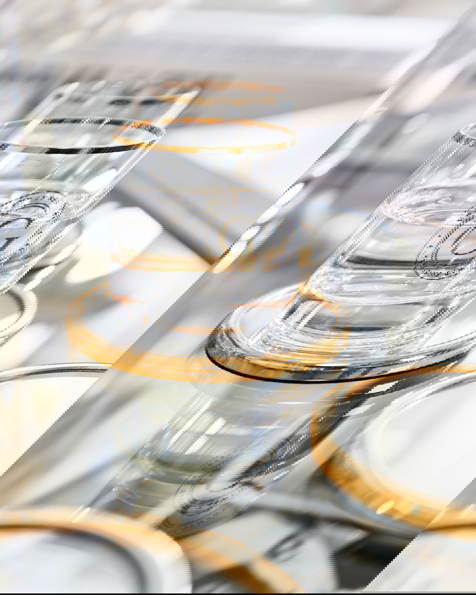 Garrett glasunderlägg guld 4-pack