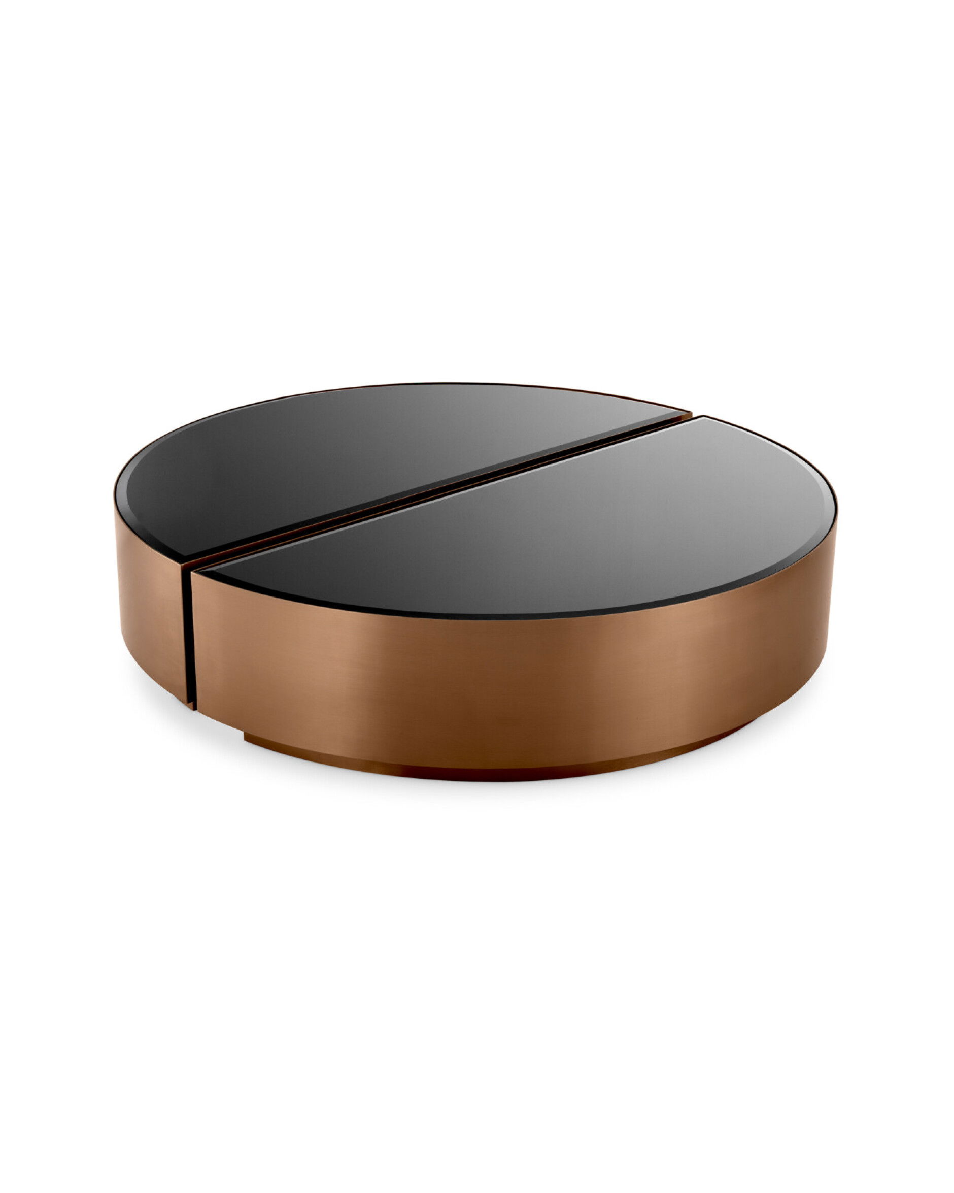 Astra salontafel zwart / messing set van 2