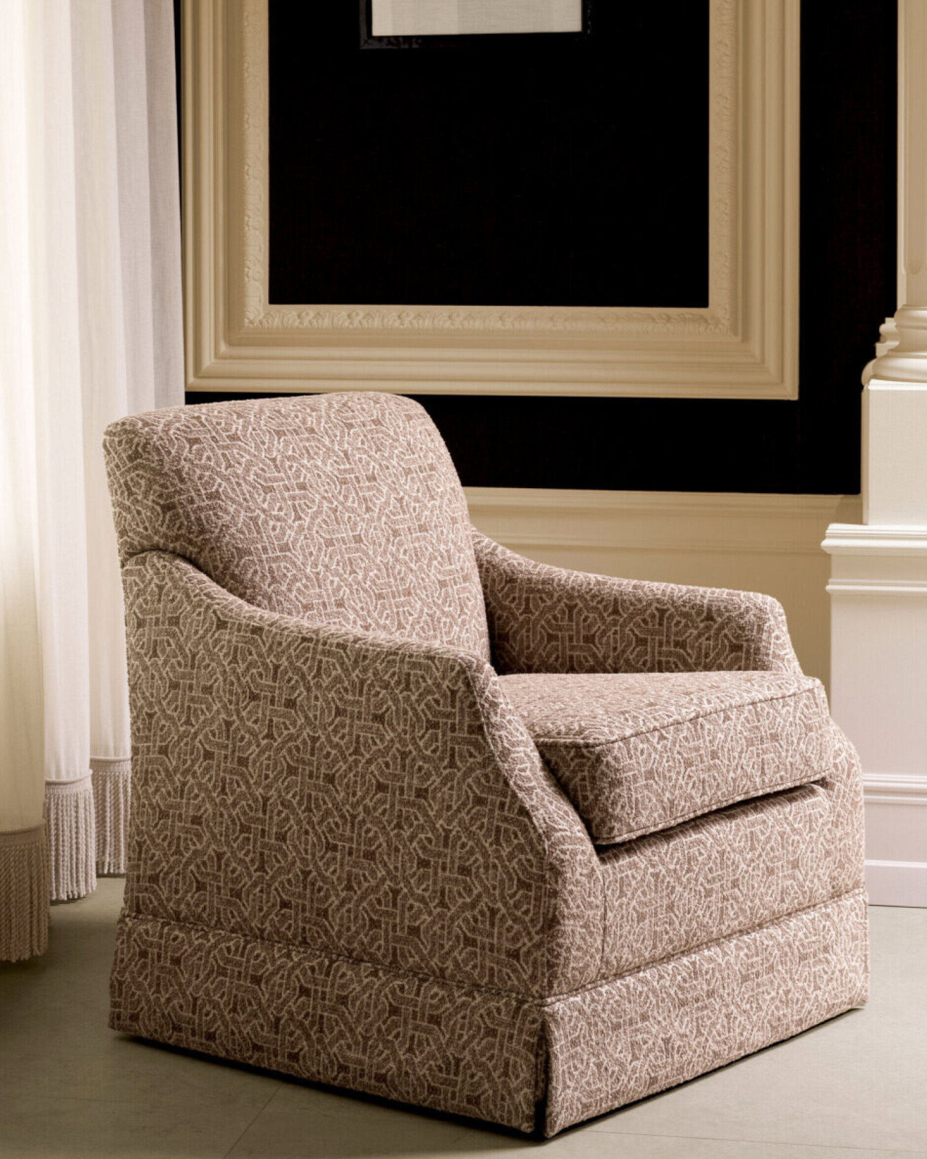 Madison fåtölj frieze jacquard beige