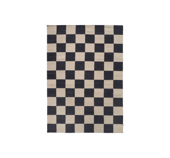 Square tæppe sort/natur