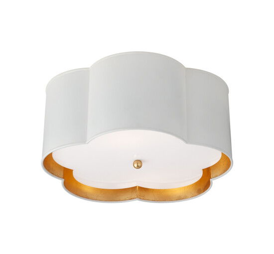 null - Bryce Medium Flush Mount Gild and White