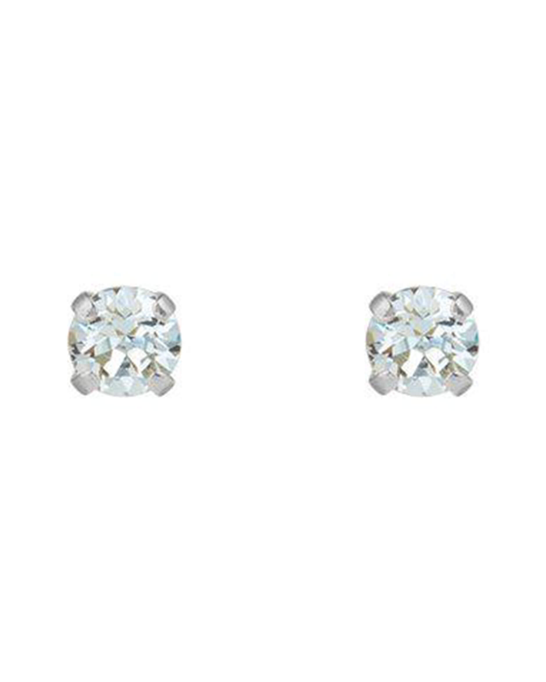 Mini Stud Earrings Light Azore Rhodium