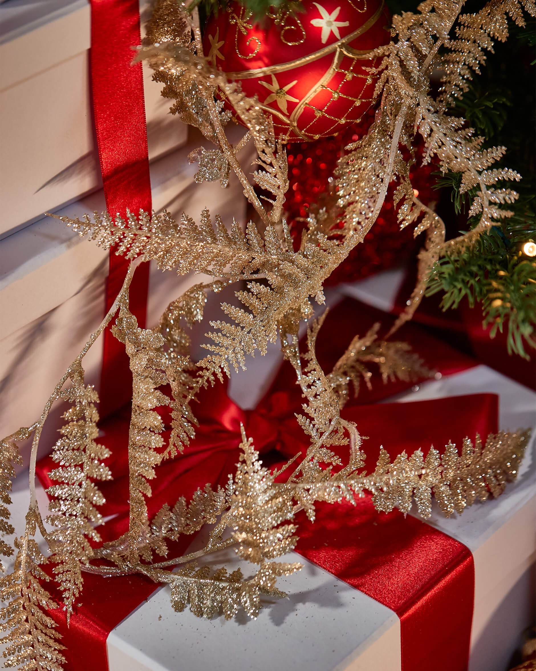 Maurice bladgirlang champagne 180cm