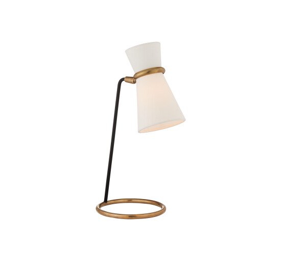 null - Clarkson Table Lamp Antique Brass and Black