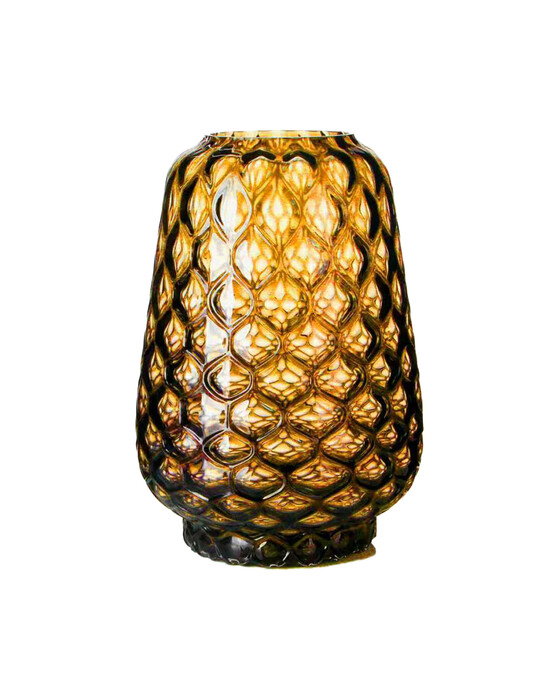 Mercer glassvase amber