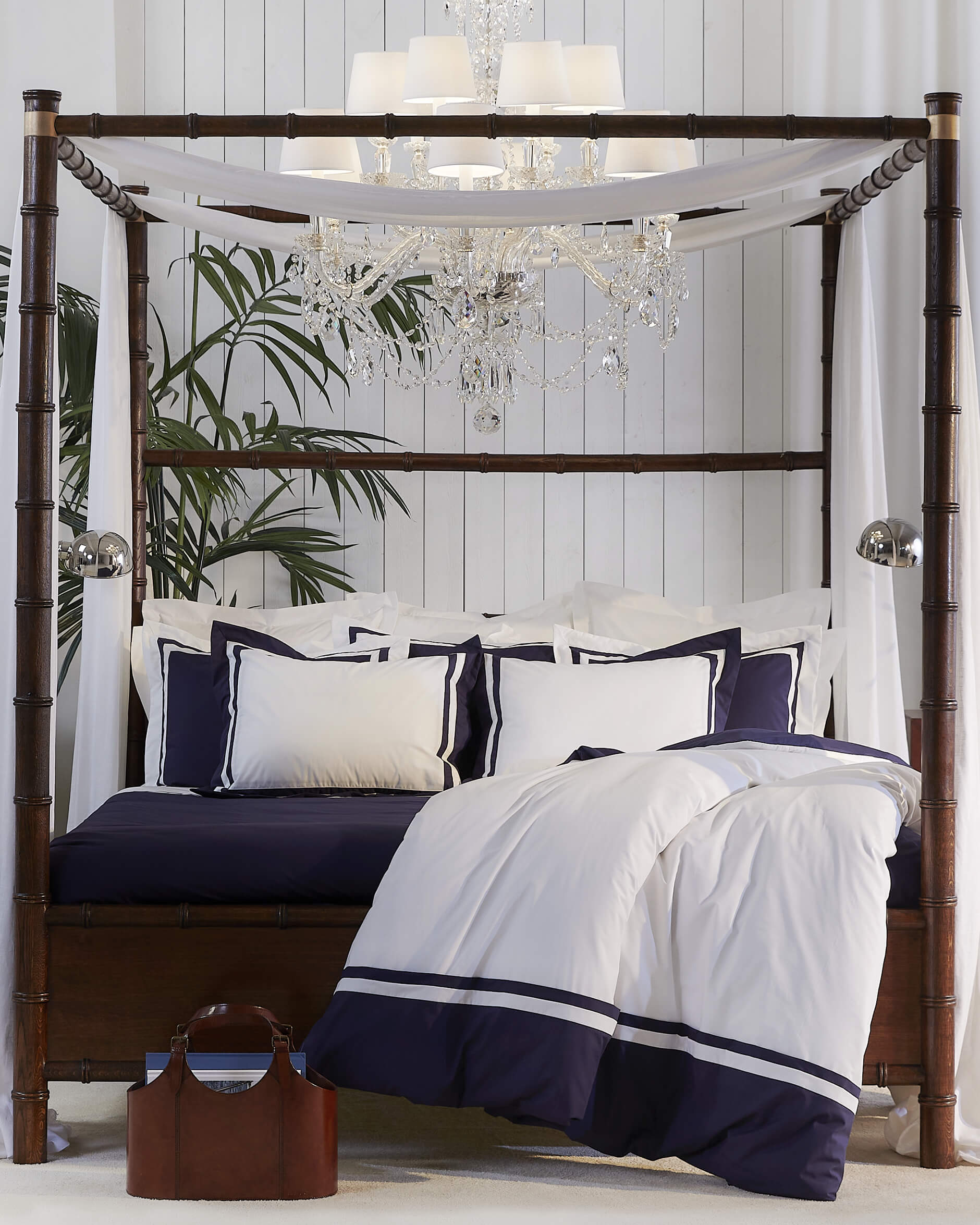 Belgravia påslakan vit/blå