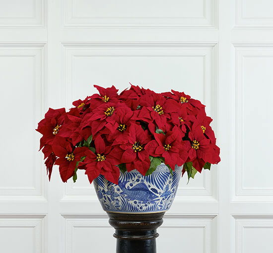 Red - Poinsettia Artificial Plant Red