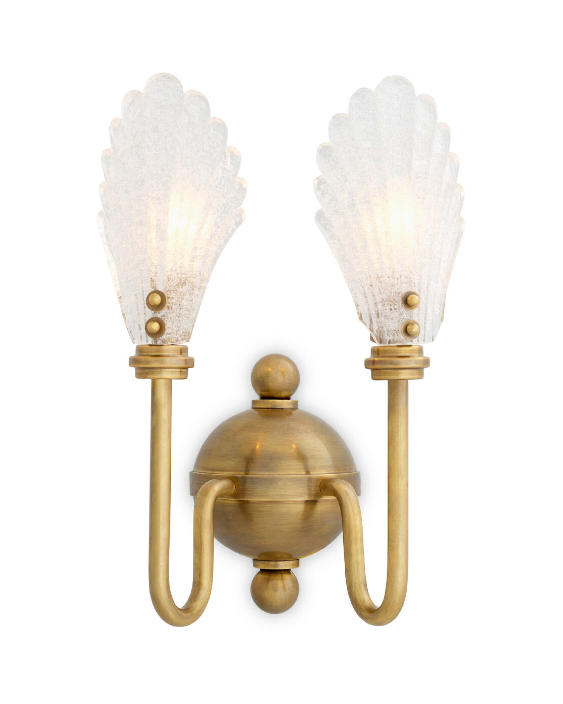 Isabelle wandlamp antiek messing