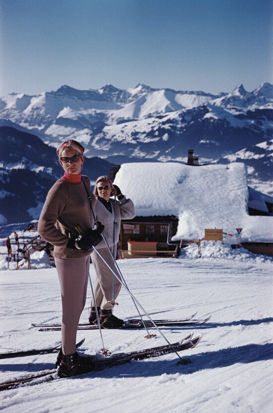 Skiers In Gstaad