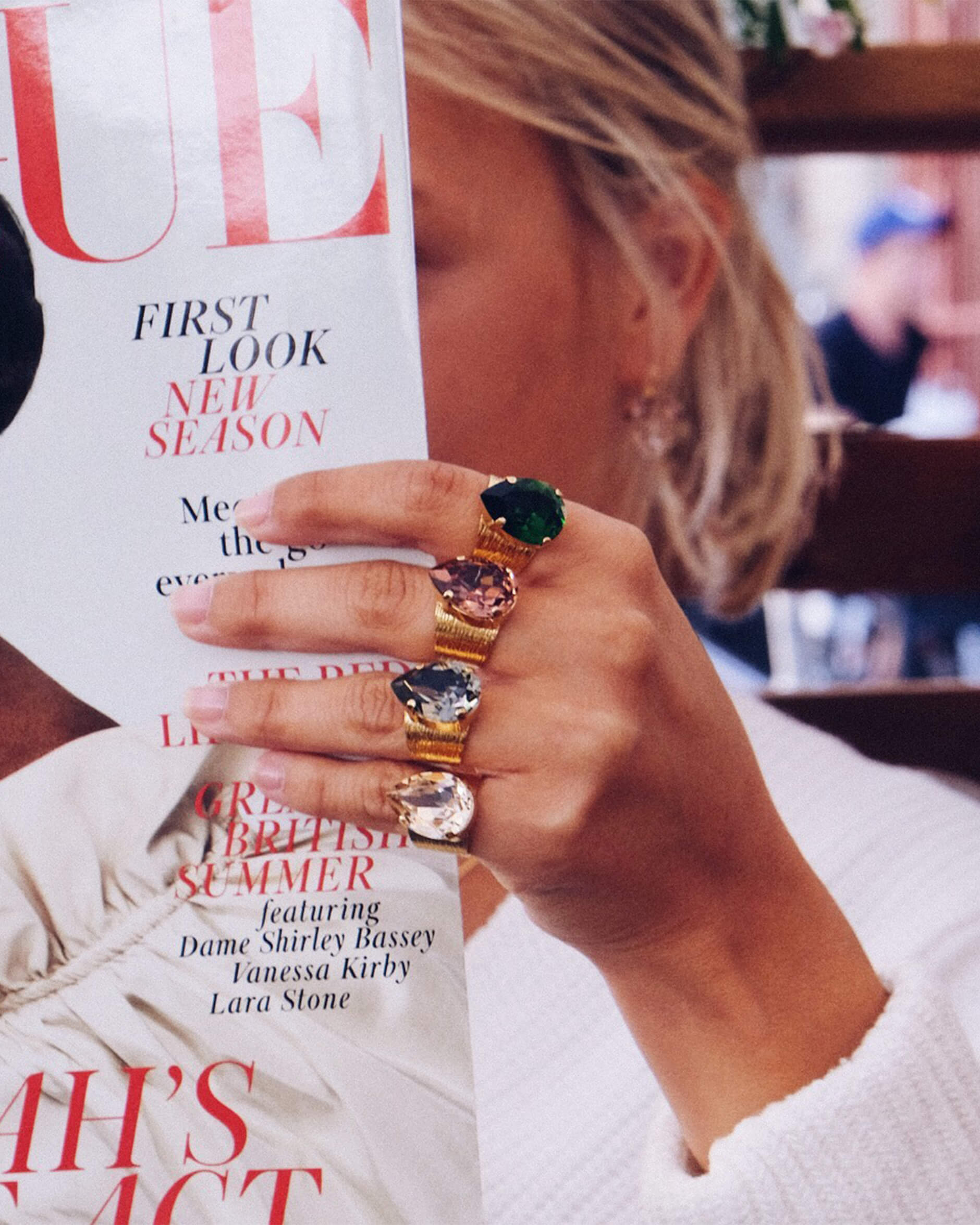 Classic Drop ring crystal