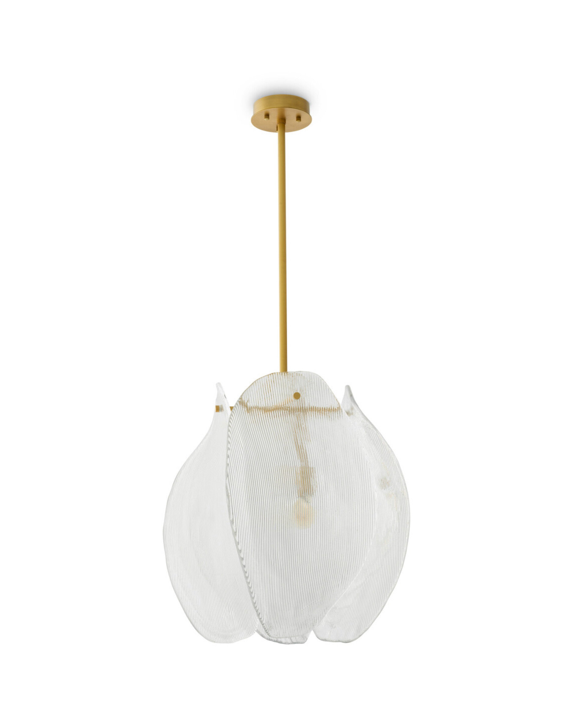 Hibis loftlampe antik messing