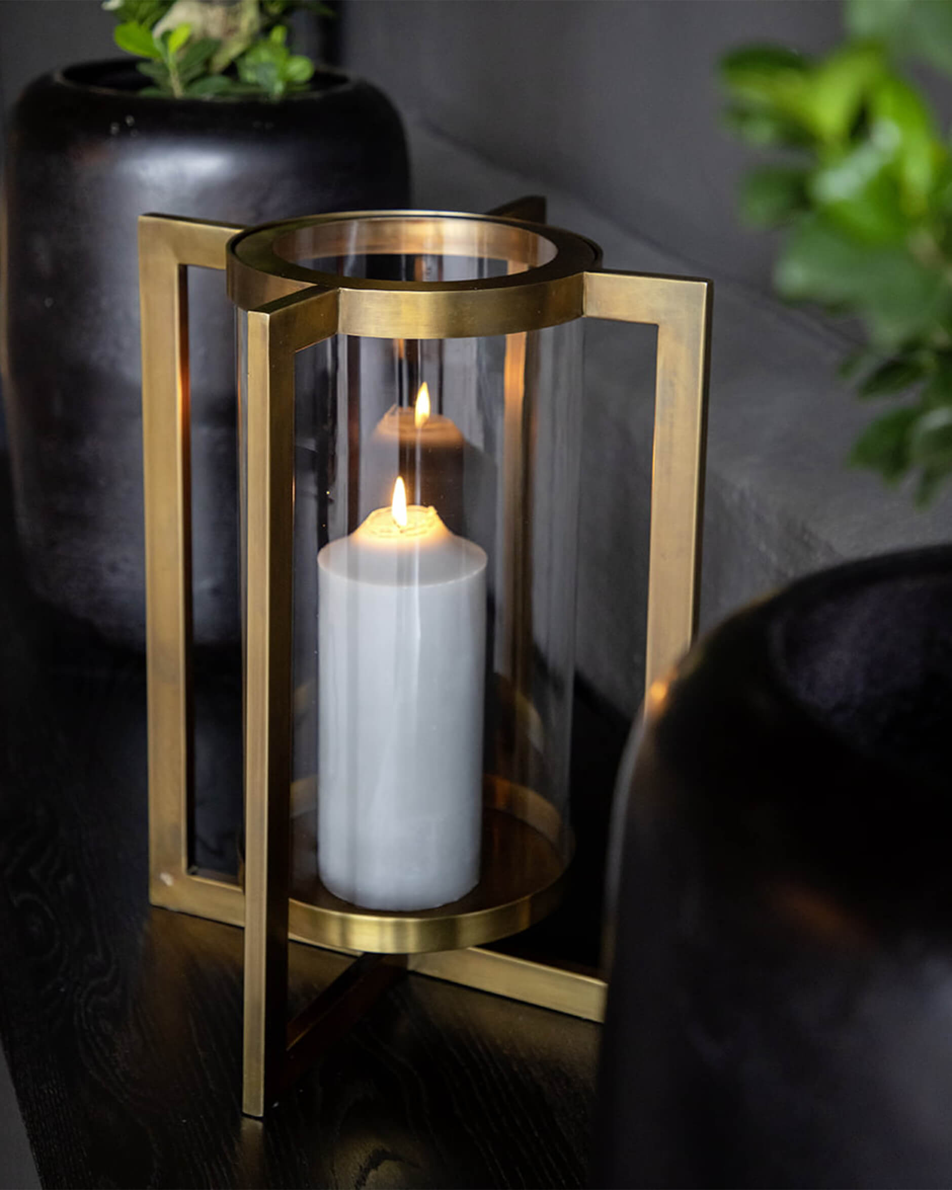 Verano Lantern Antique Brass