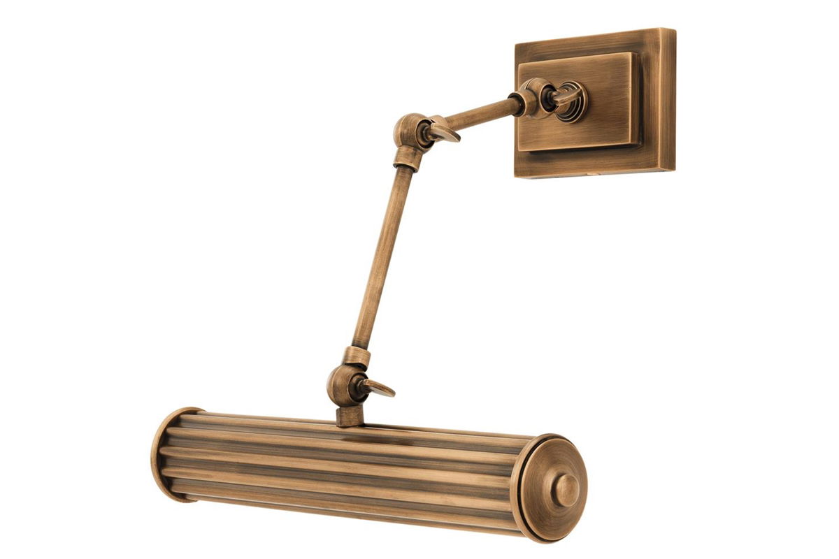 Luca vägglampa antik mässing S