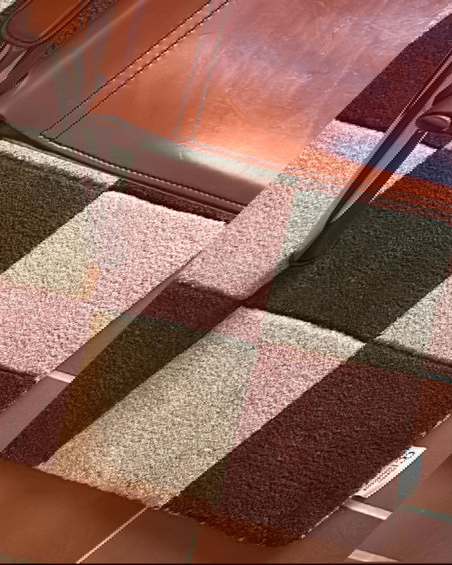 Doormat Square terracotta natural