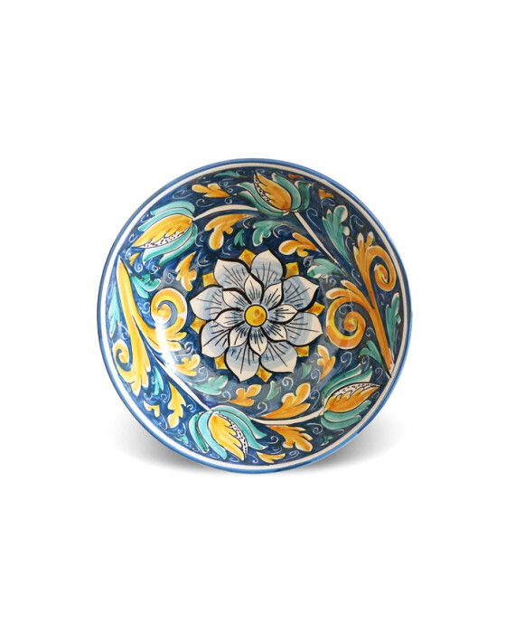 Polam salladskål blå/orange