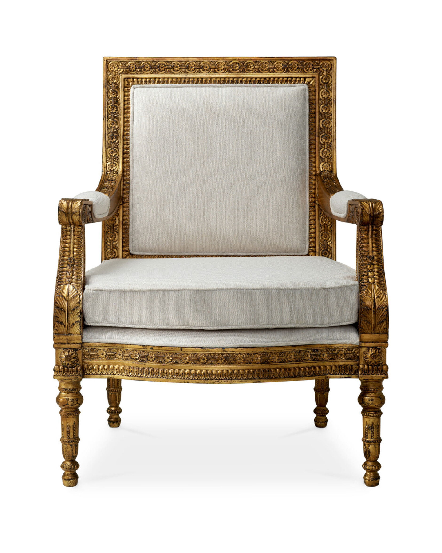 Louis fauteuil goud/sentier cream