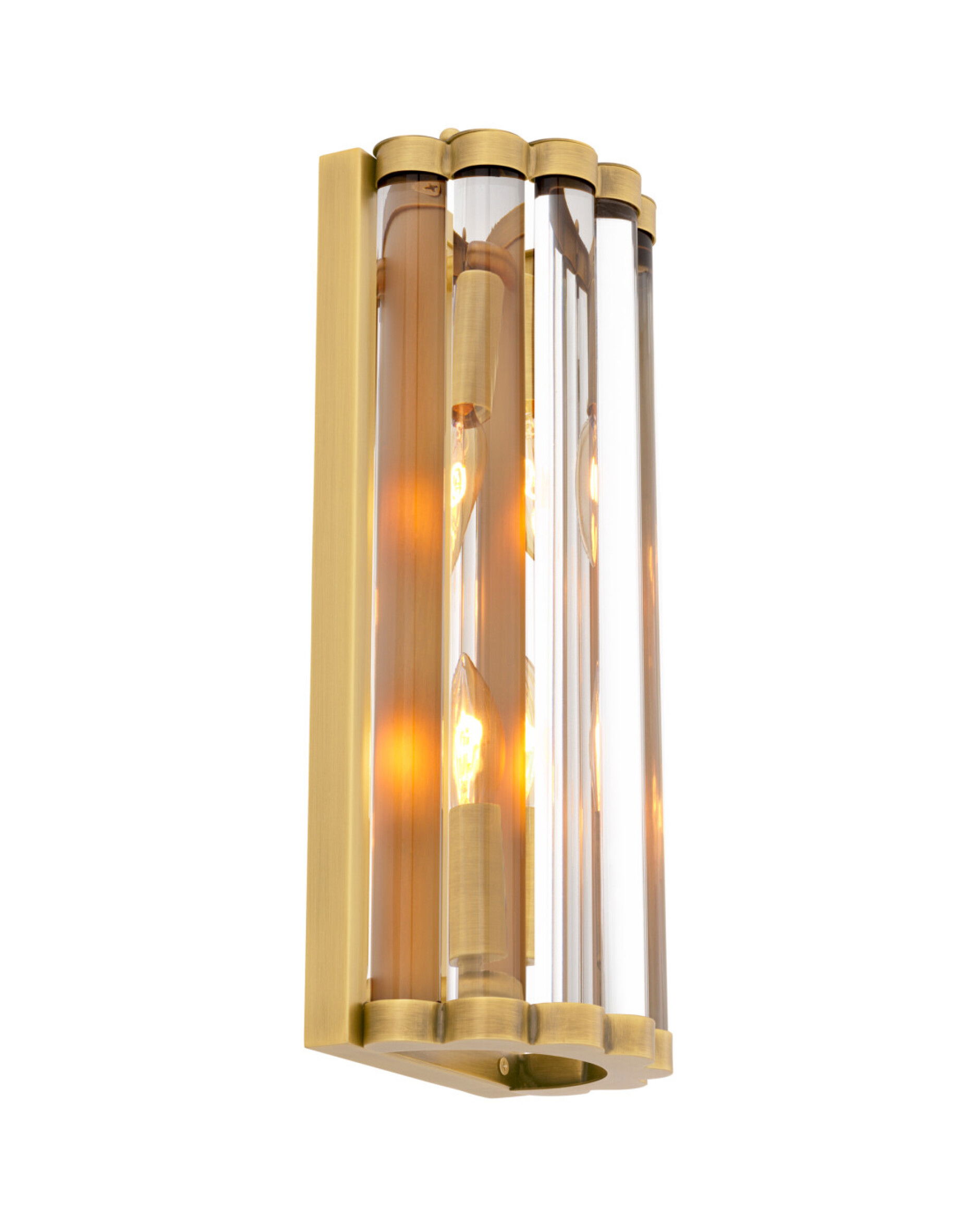 Amalfi wandlamp antiek messing