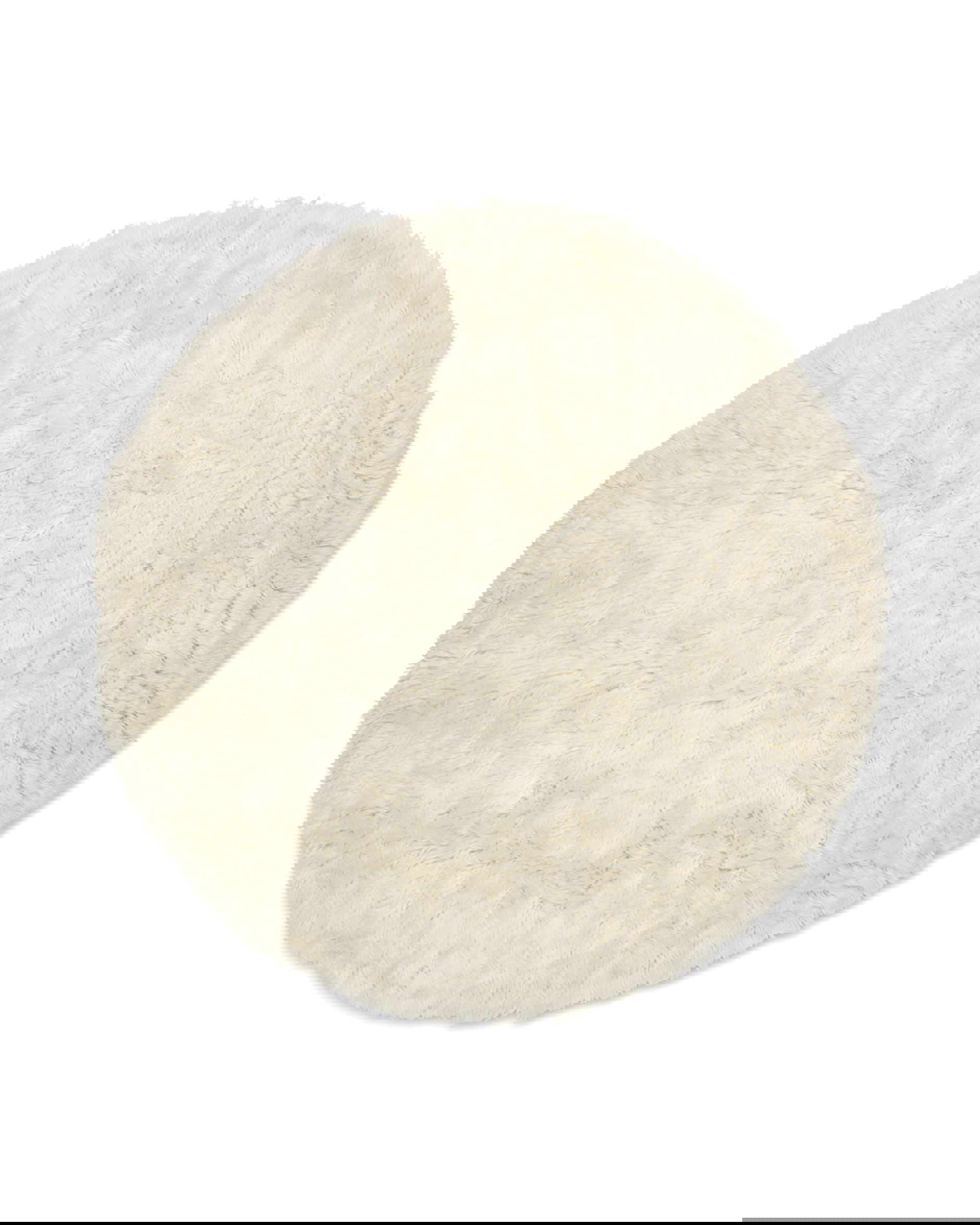 Cloudy matta rund naturvit