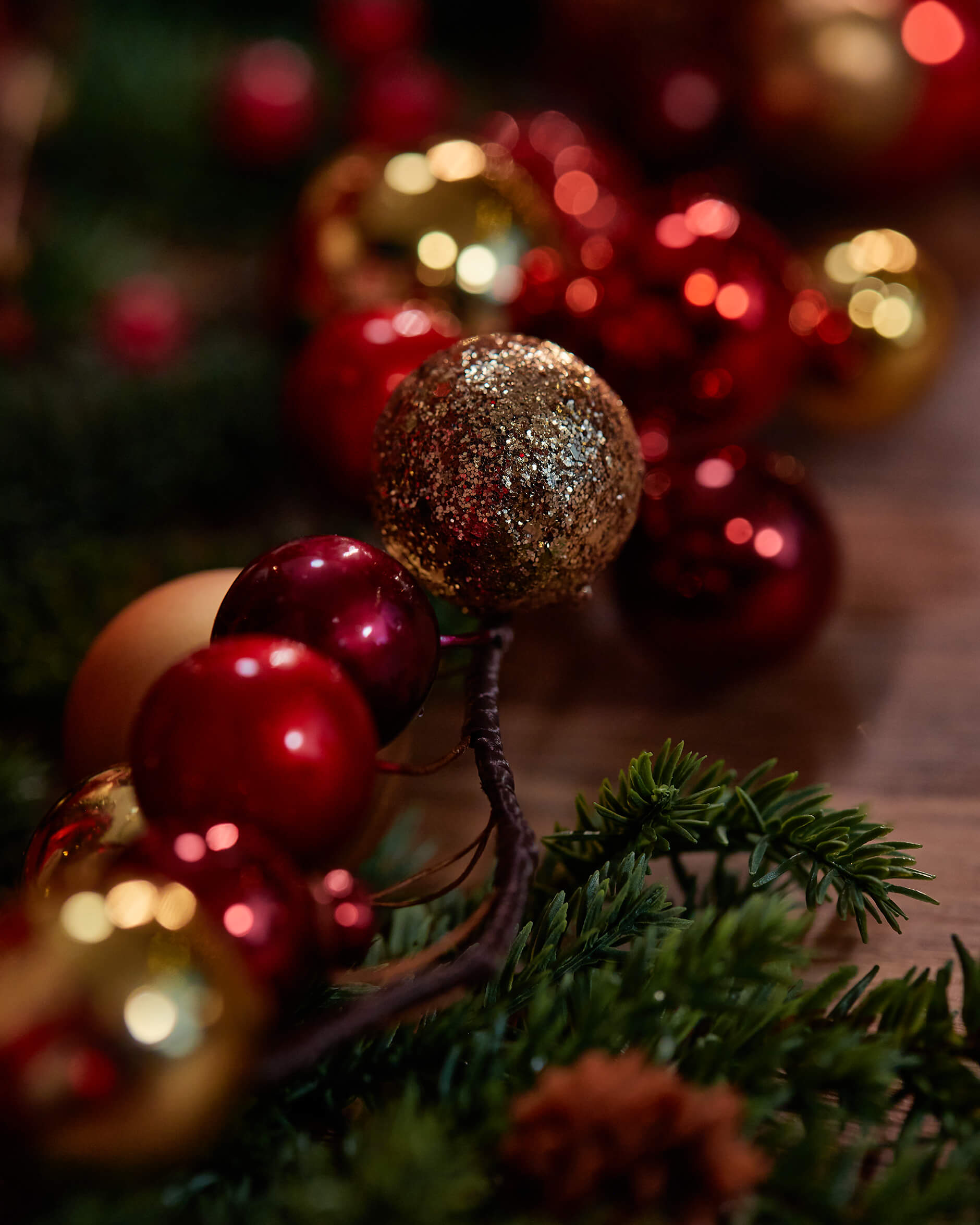 Dolly Garland Red/Gold 180cm