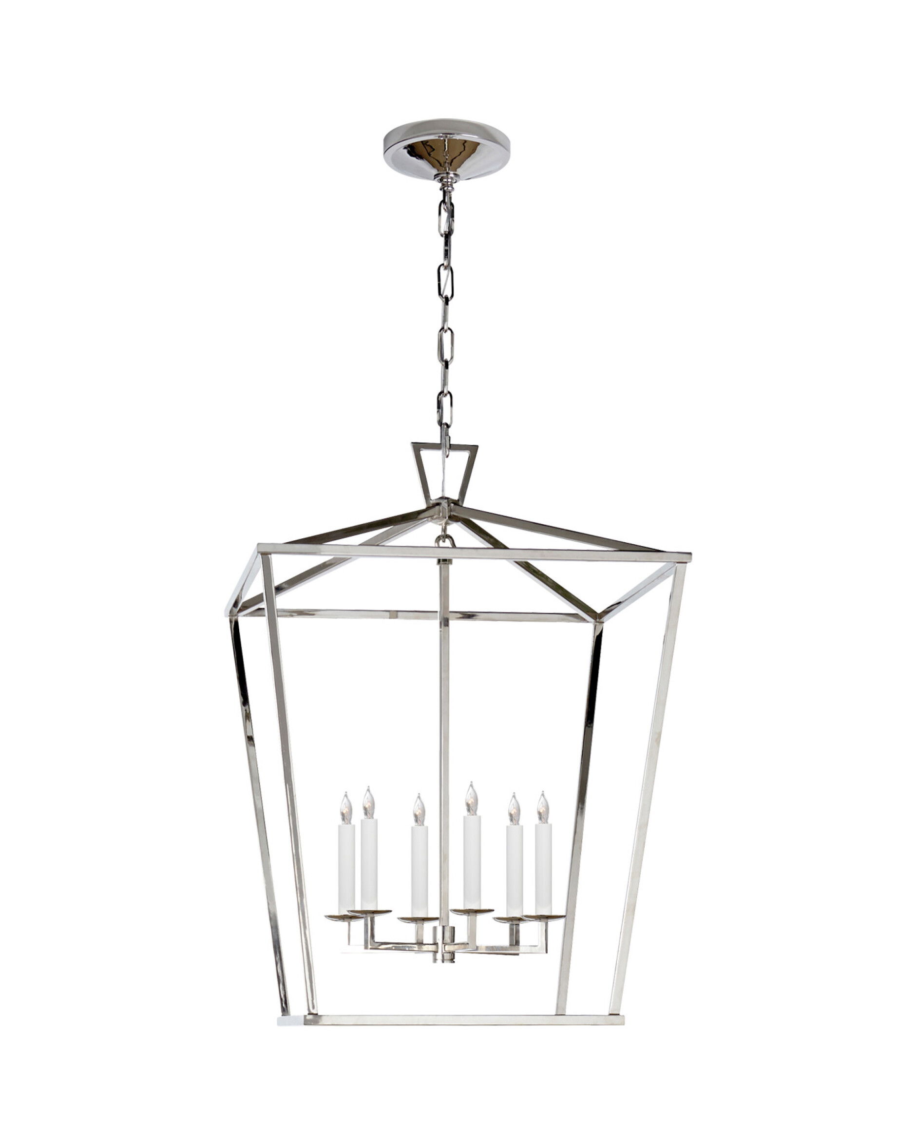 Darlana Large Lantern Polished Nickel