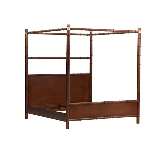 St. Barts four-poster bed bamboo