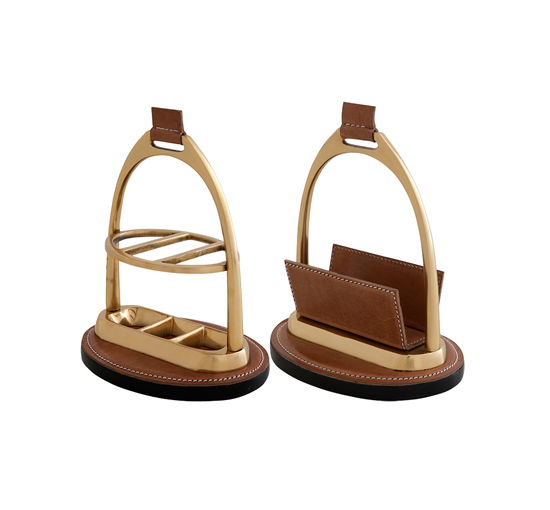 Marquise Writing Desk set, brass