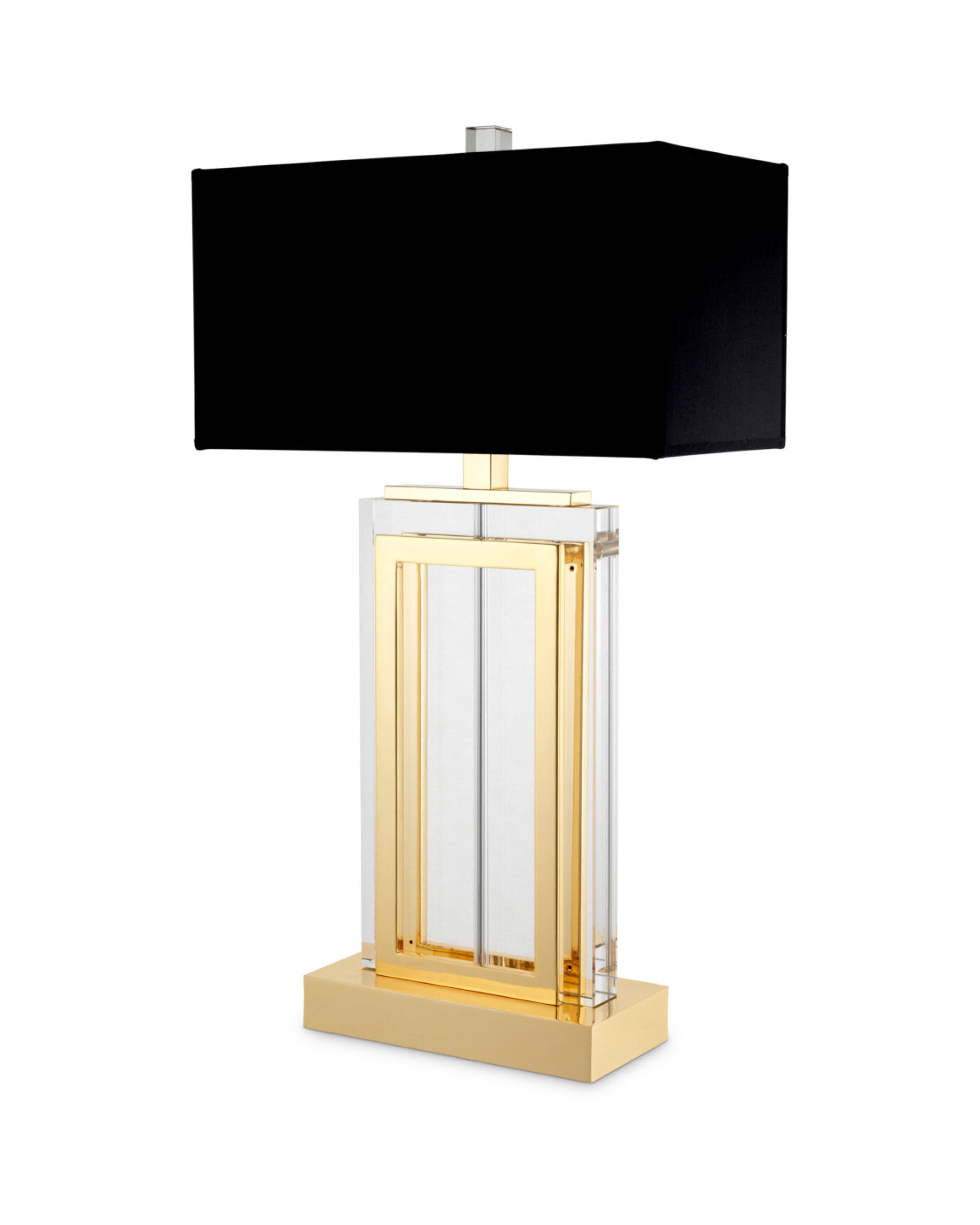 Arlington Bordslampa crystal/gold black shade