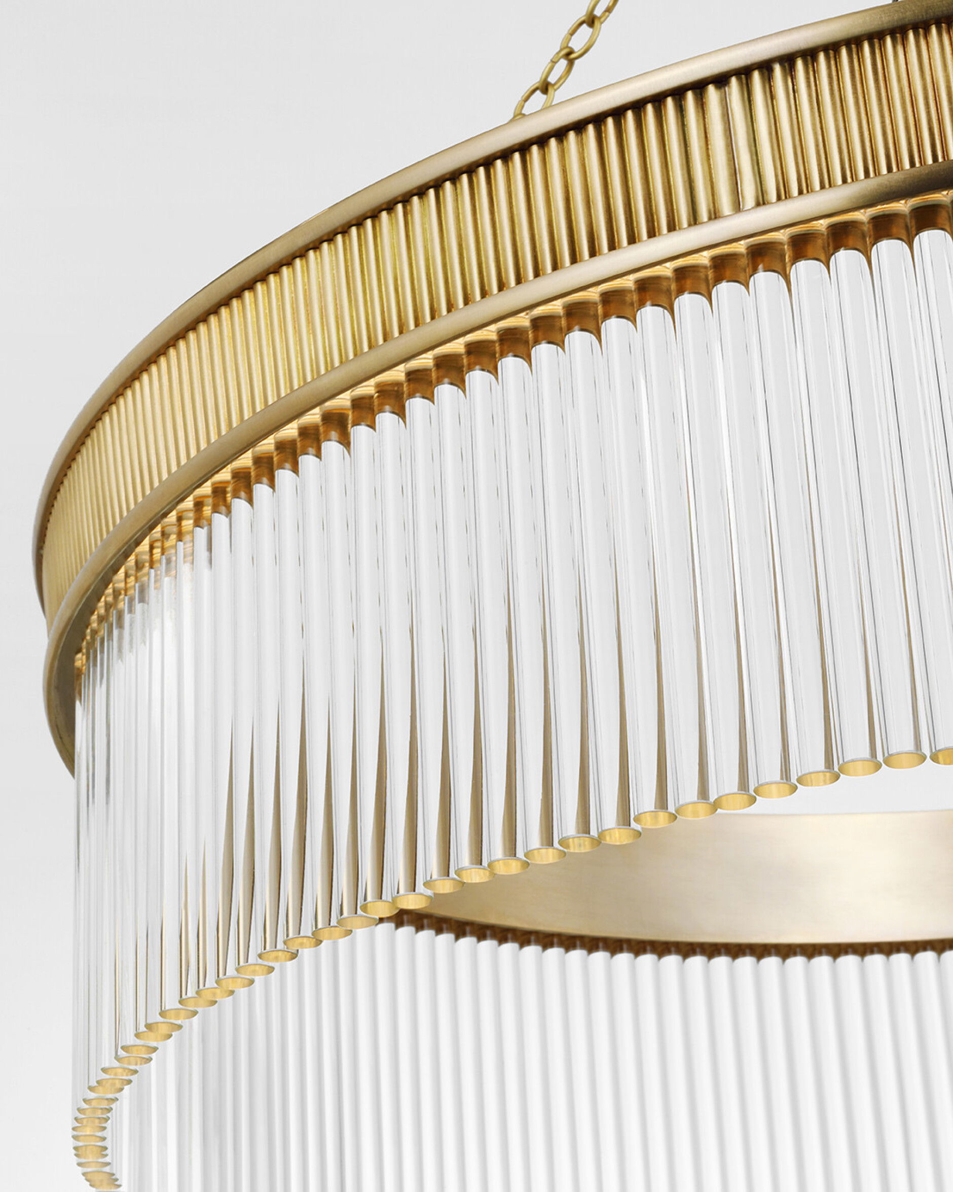 Menil Large Chandelier Soft Brass