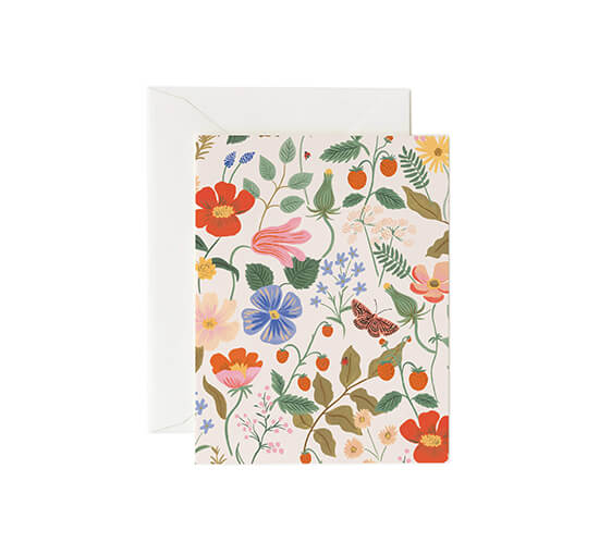 Strawberry Fields Cream Card