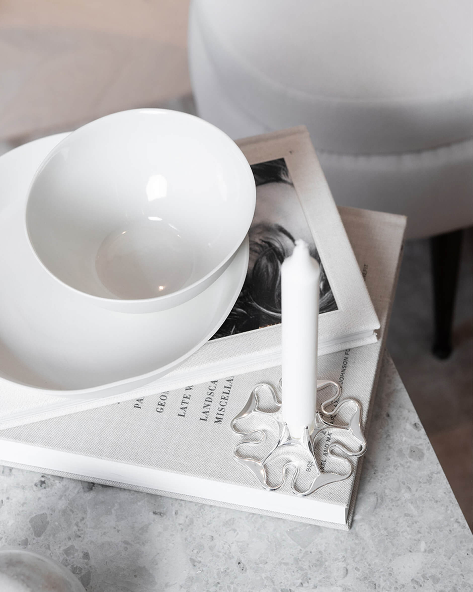 Rosen ljusstake silver