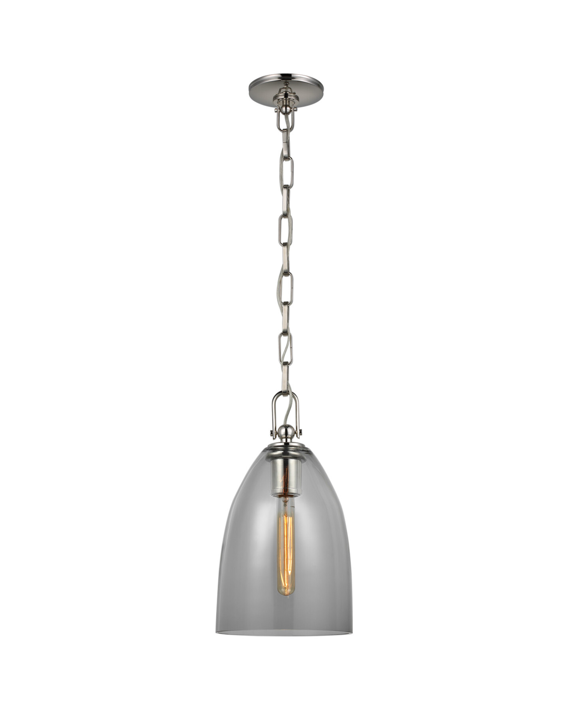 Andros takpendel nickel/rökfärgat glas M