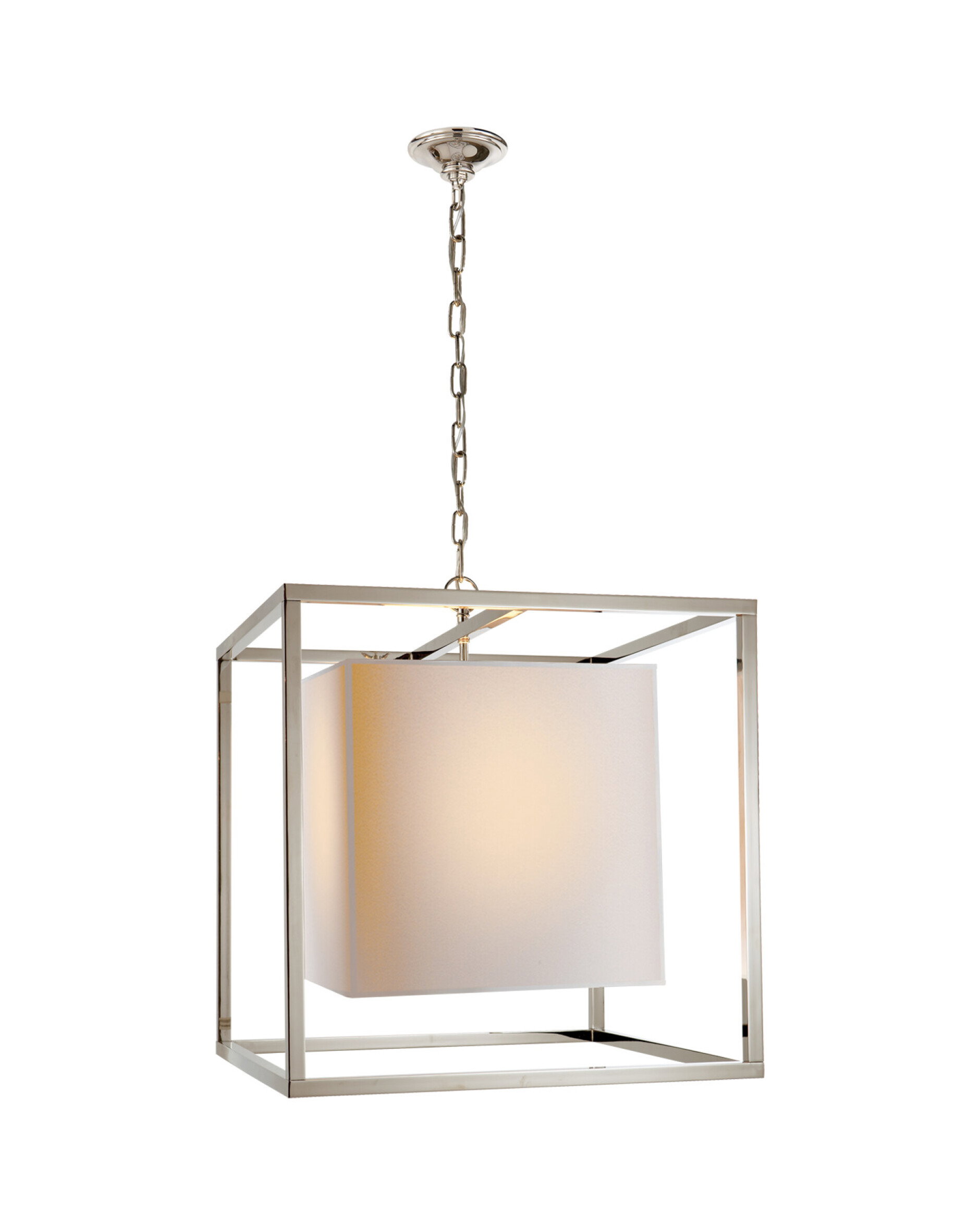 Medium Caged taklampa nickel OUTLET