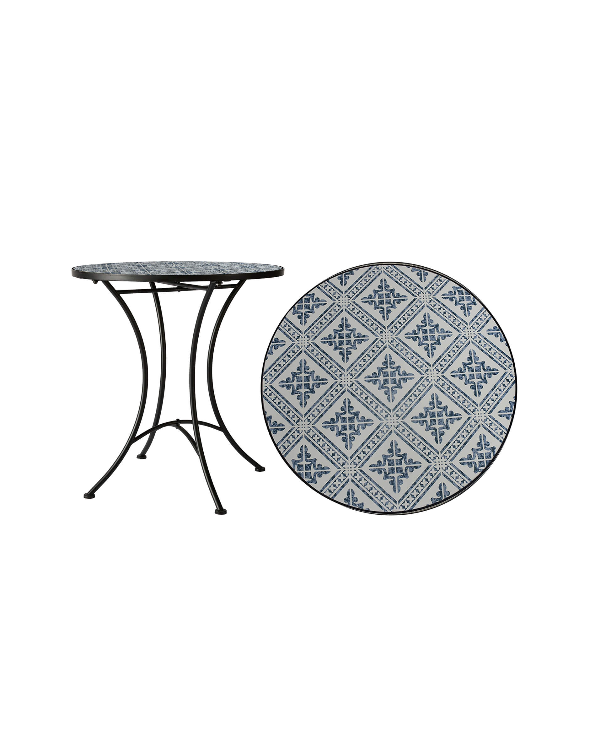 Toscana bord blå/vit