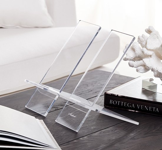 Bookend transparent standing