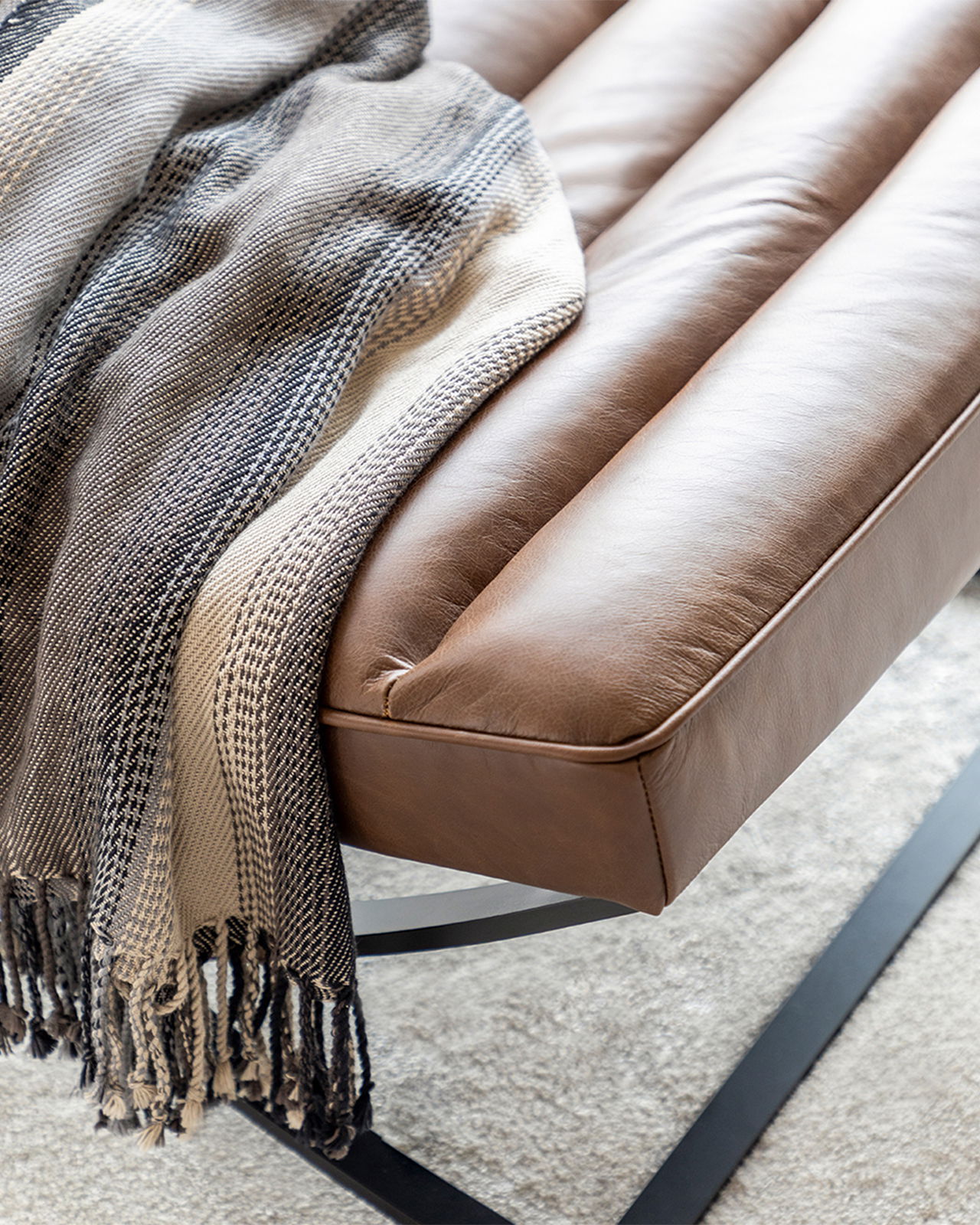 Brooks skinnfåtölj chocolate brown