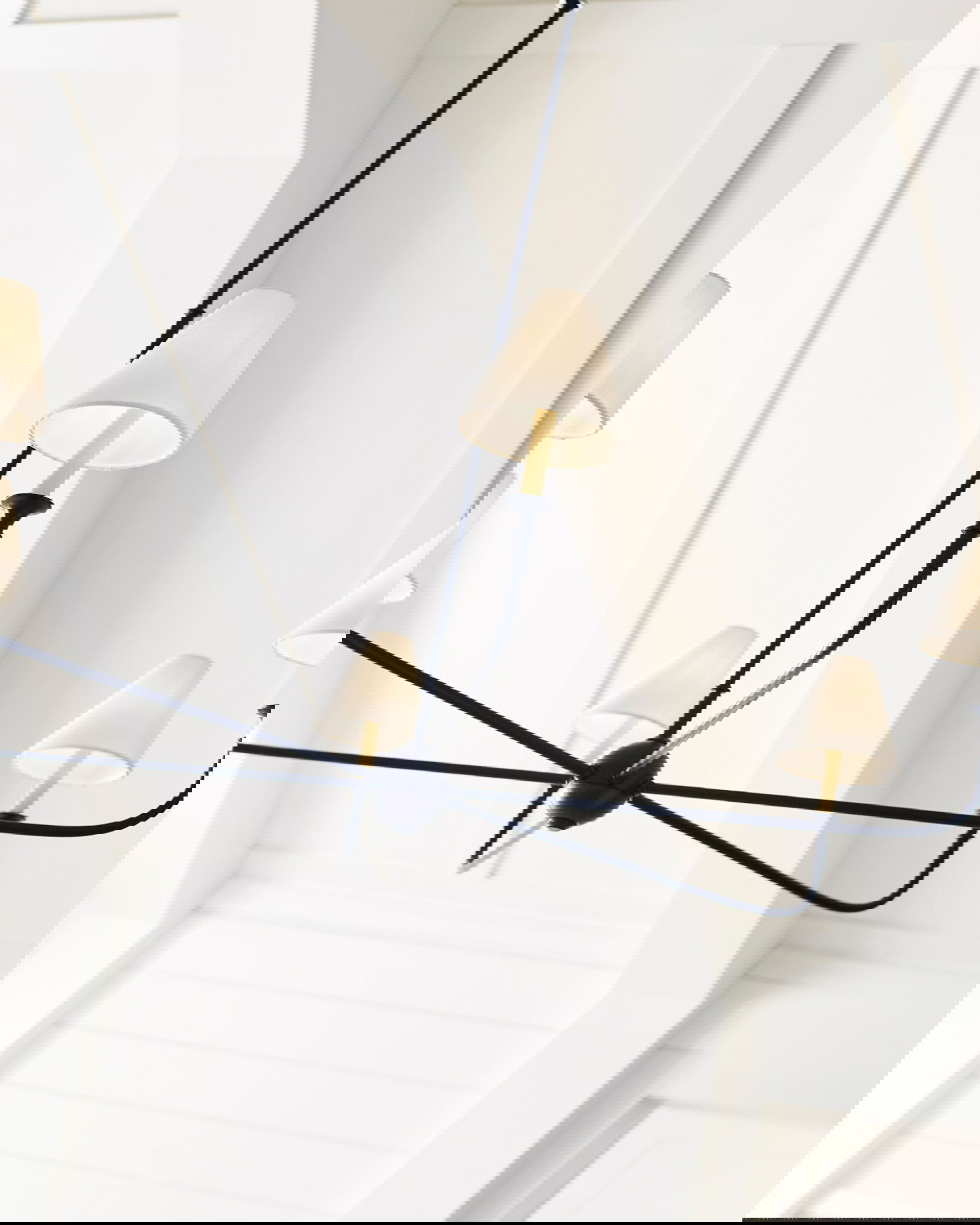 Piaf Grande Chandelier Aged Iron/Ebonized Oak