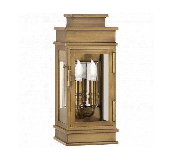 null - Linear Mini Wall Lantern Antique-Burnished Brass