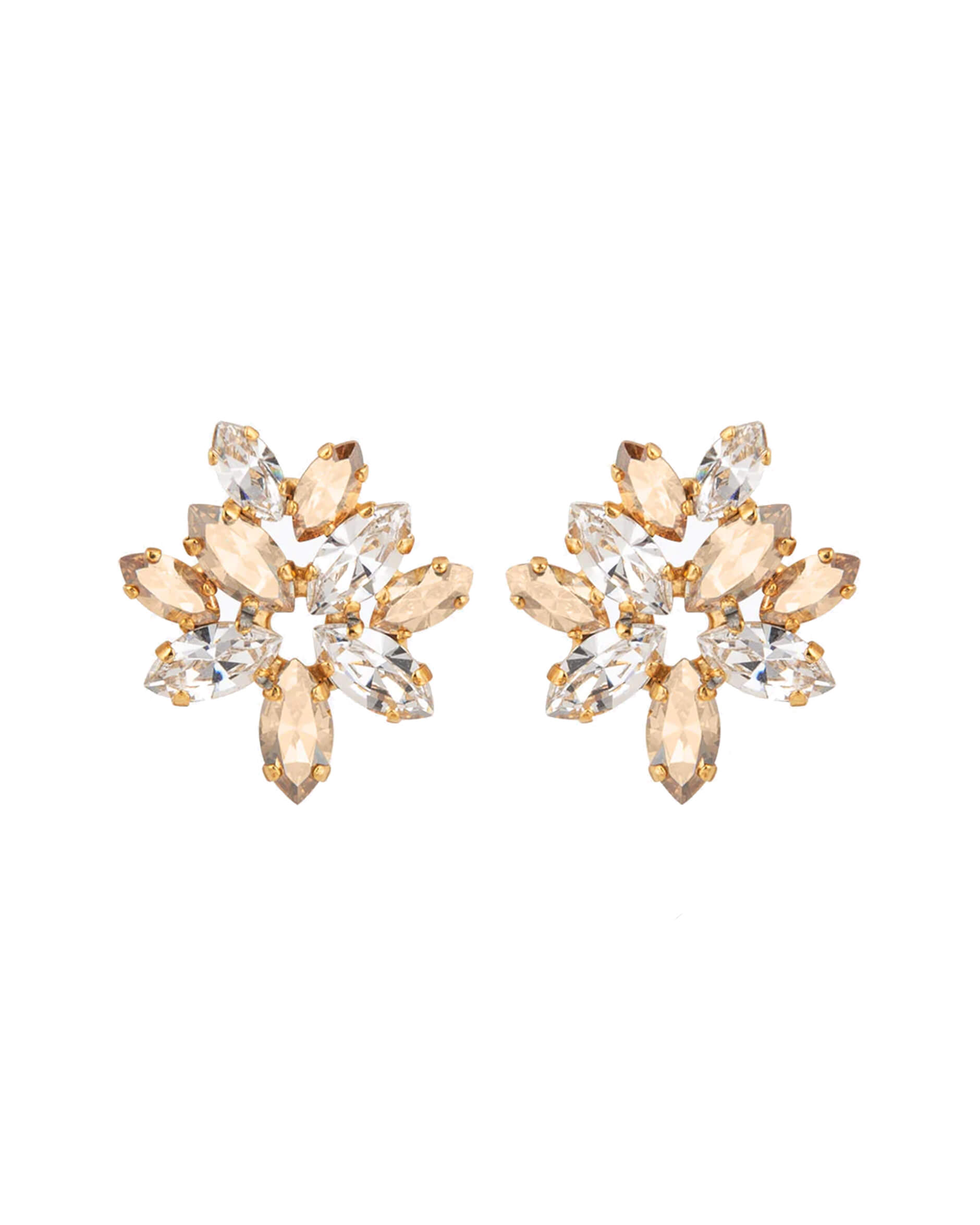 Melia earrings crystal golden shadow