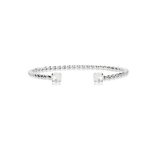 null - Mini Twisted armbånd light peach rhodium