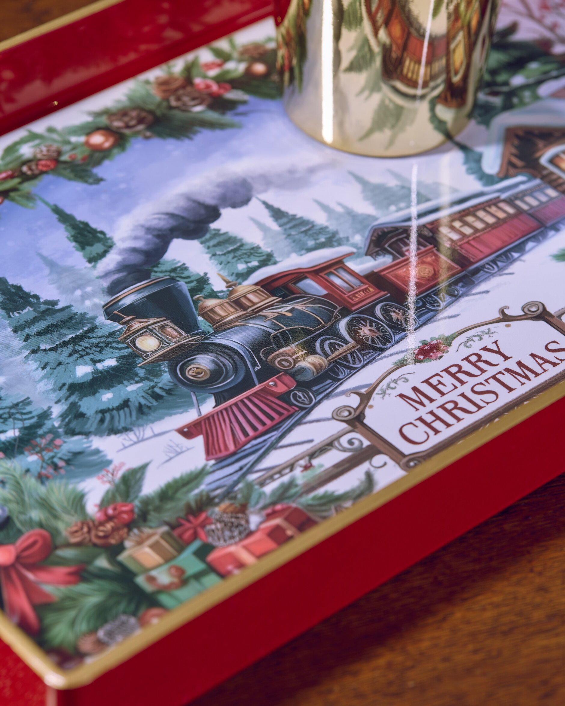 Holiday Railway Serving Tray