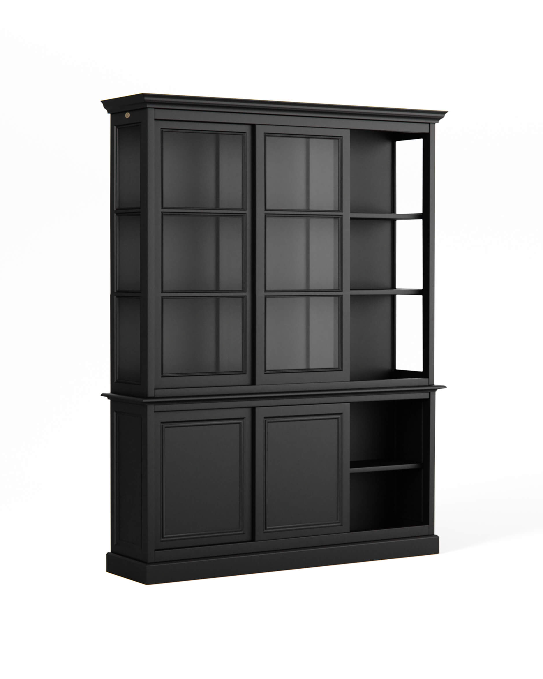 Assonet vitrinskåp modern black