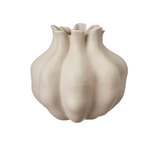 Beige - Violet vase hvit