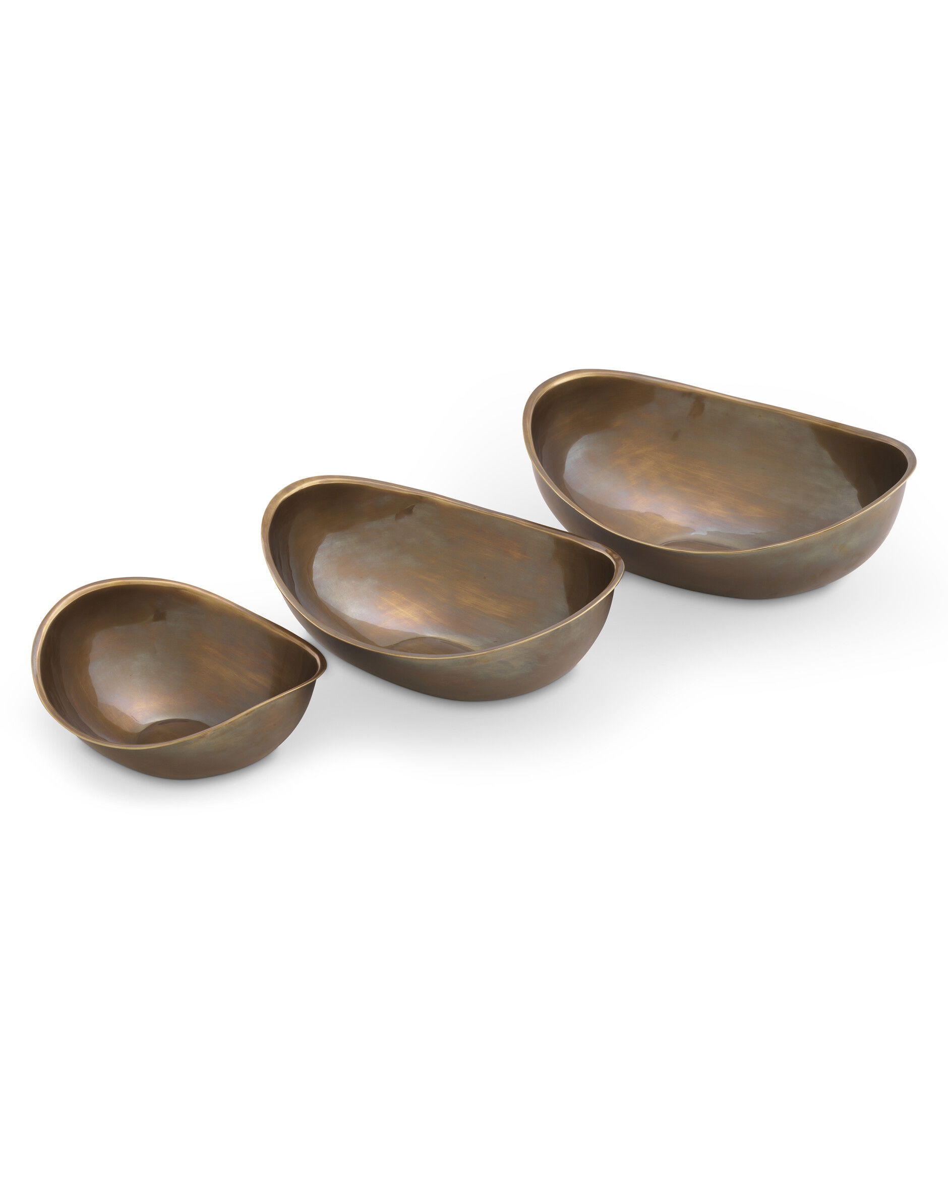 Sena skål vintage mässing 3-set