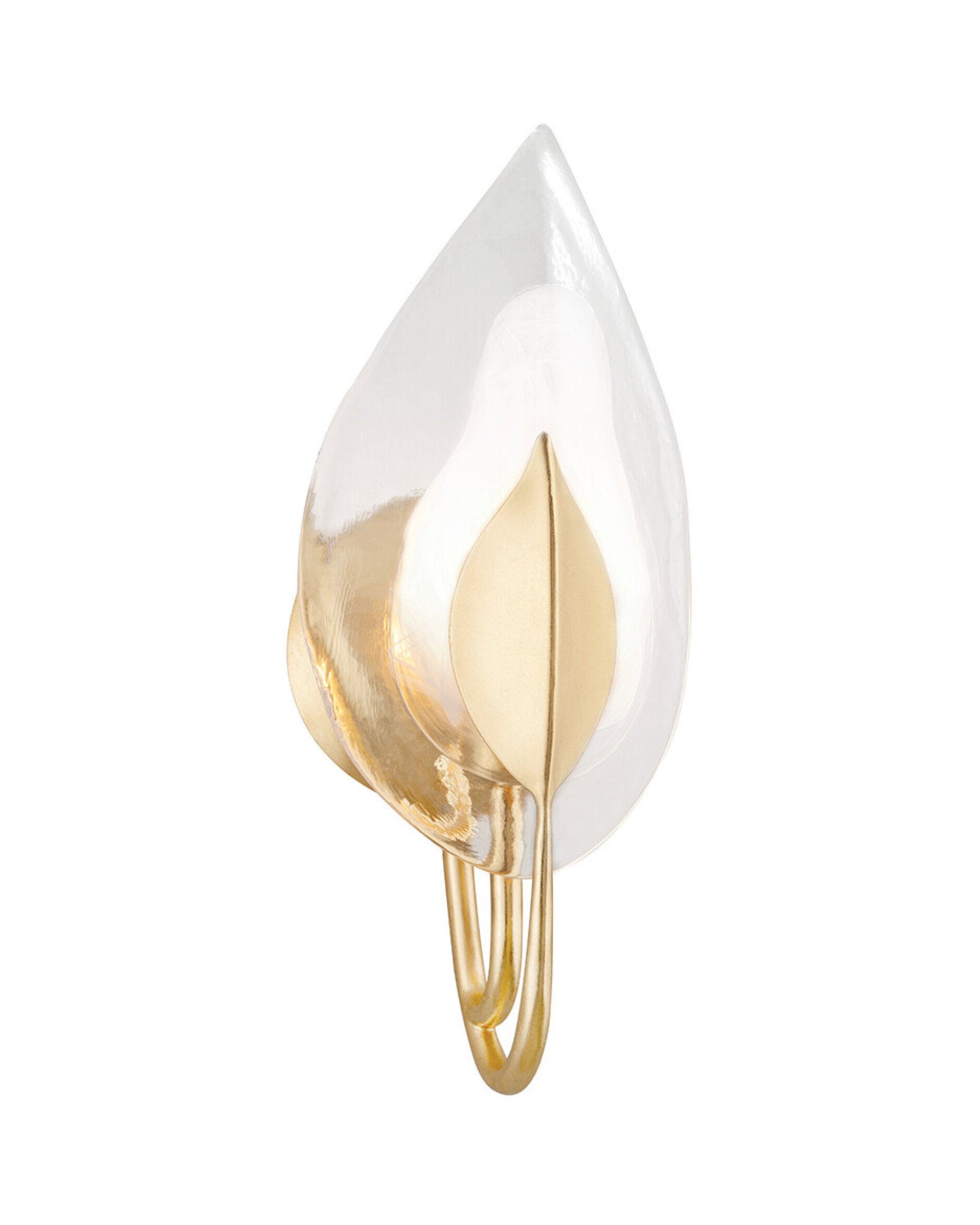 Blossom wandlamp goud