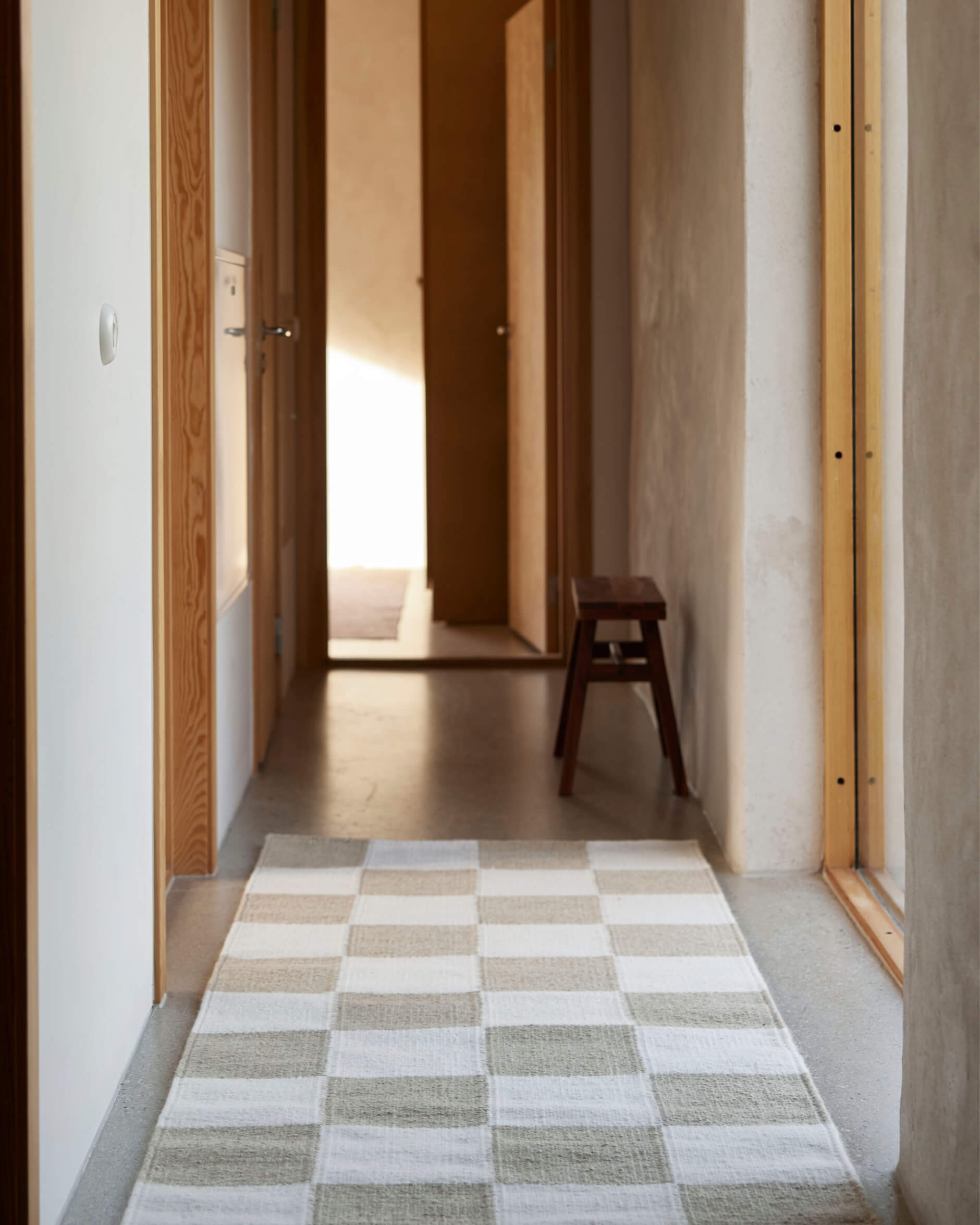 Square Rug White/Natural