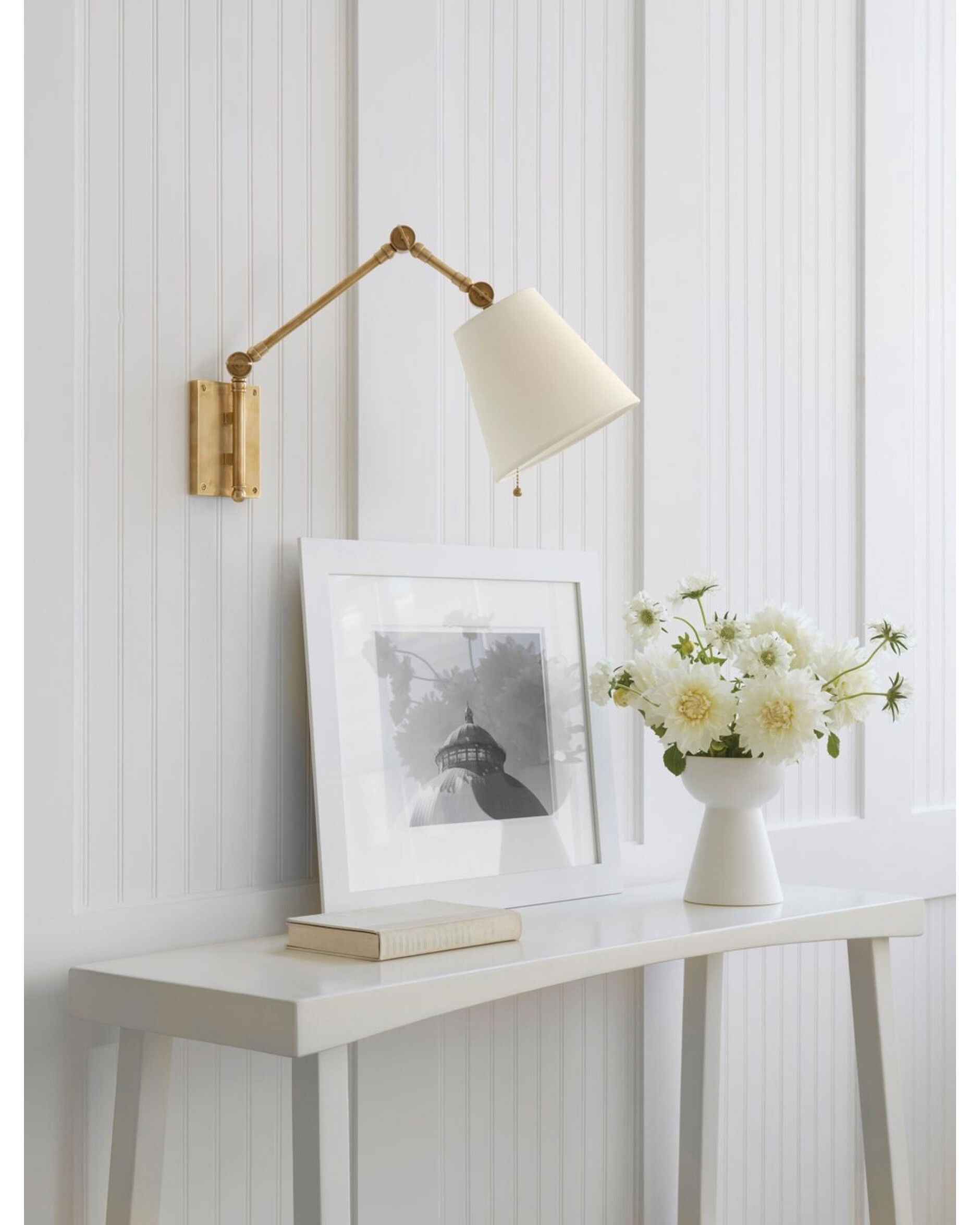 Graves vägglampa antik mässing